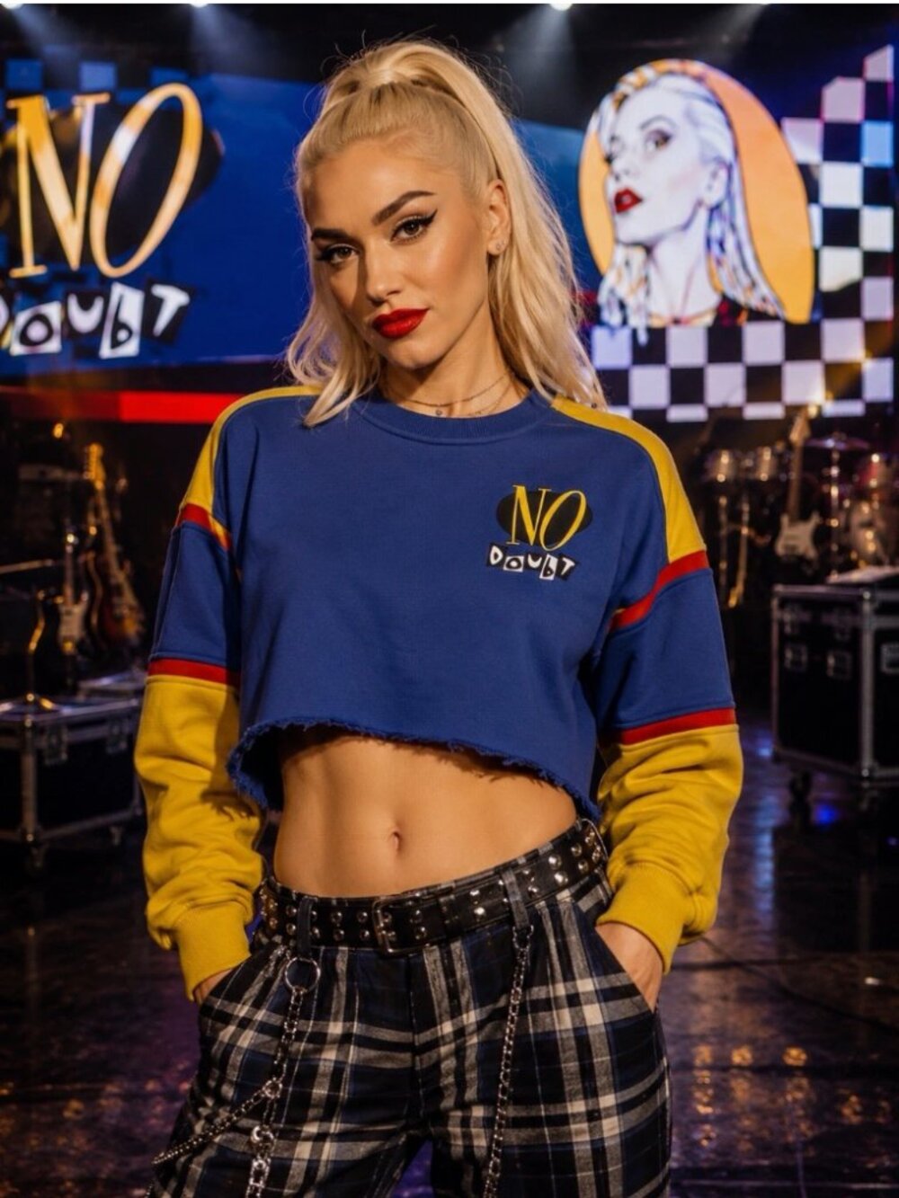 No Doubt Live at Sphere Las Vegas Cropped Sweatshirt Large NWOT